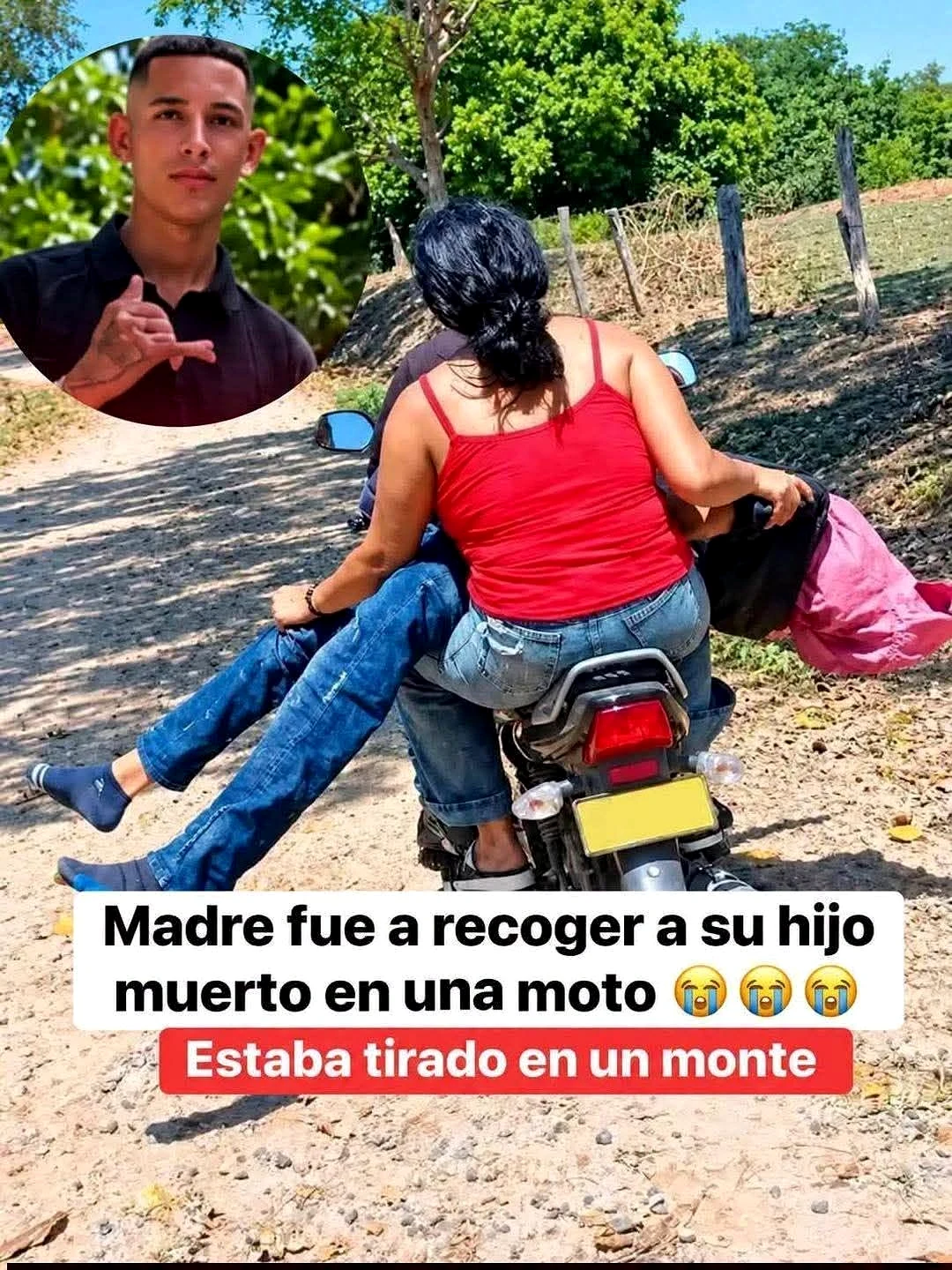 Publicación viral sobre una madre que habría recogido a su hijo fallecido en motocicleta